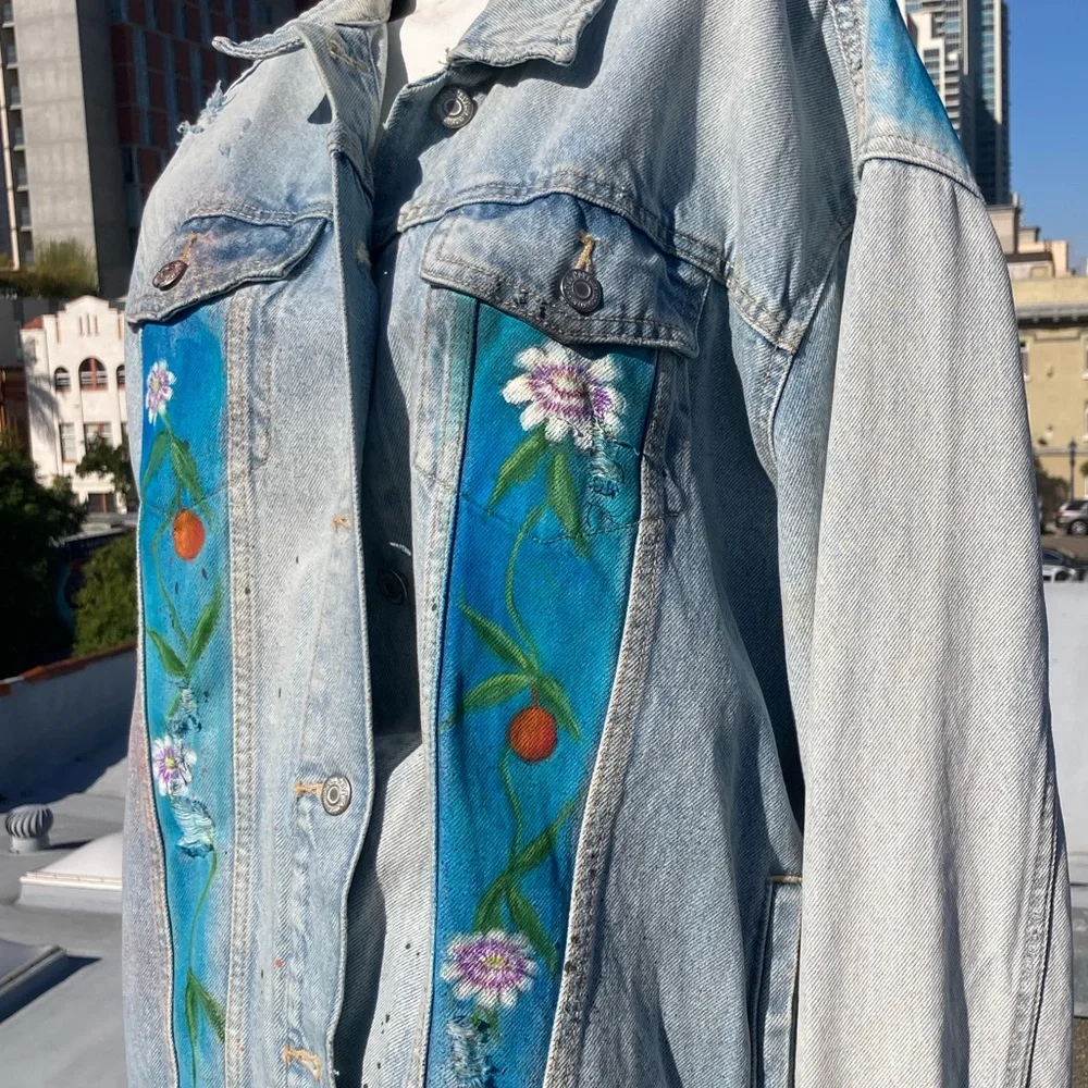Hand Painted Frida Kahlo Jacket - Picture 12 of 16